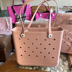 New Bobba BagMed Light Rose Mauve Pink Tote Beach Bag vacation time Surf & Sand